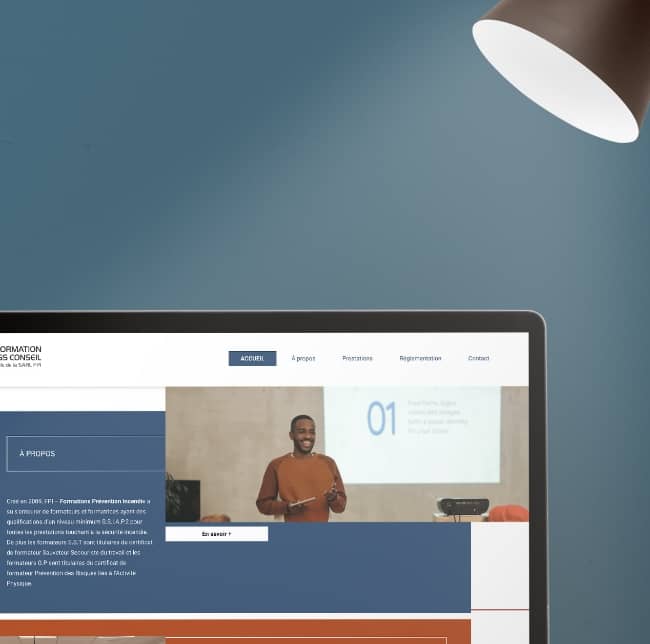 Mockup du site web FPI